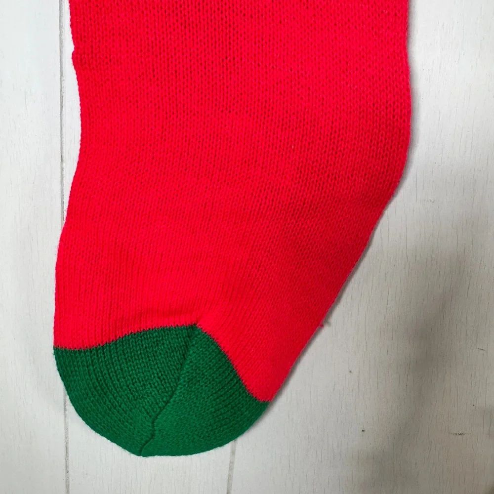 Vintage‎ 80s JOY Knit Christmas Stocking Friendship Birds Acrylic Made in Taiwan